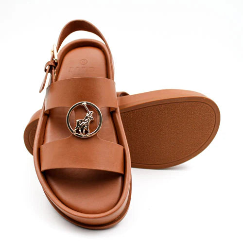 Polo Moulded Trim Tan Sandal