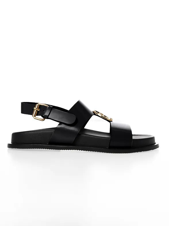 Polo Moulded Trim Black Sandal
